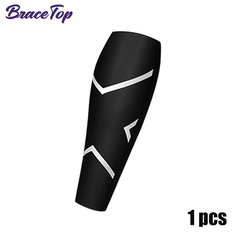 Wadenstütze 2025: BraceTop 1 PC Sports Calf Compression Sleeve Shin Splint - Support Guard Leg Protection Basketball Running Cycling Travel Collection