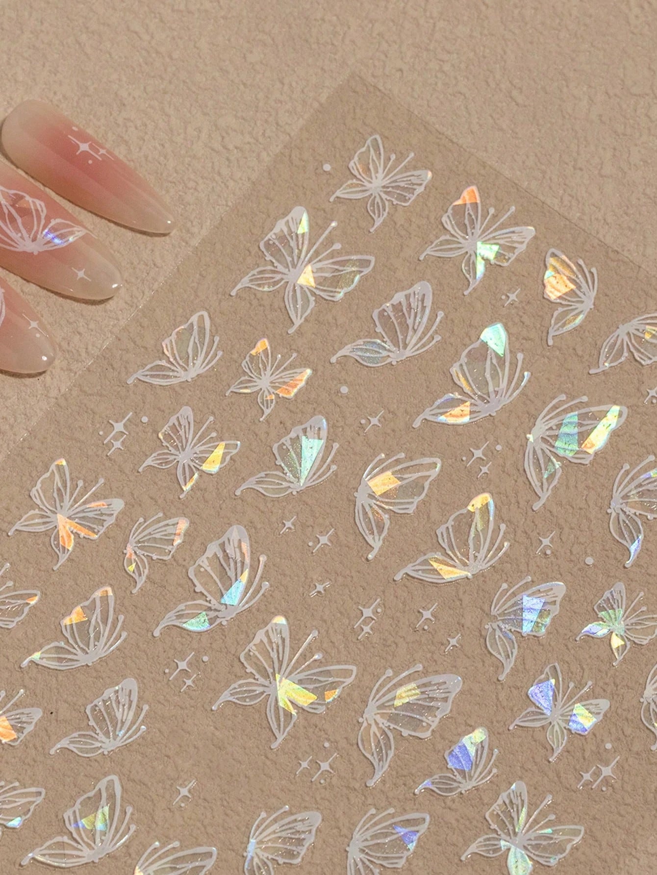 Choice 5D Nagelsticker Transparent - Muschel Seestern 3D