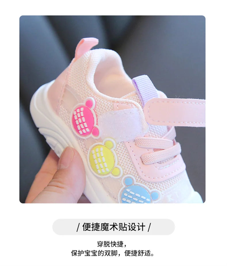 LunaKids Mädchen Sneaker Atmungsaktiv - Mesh Größe 24 30