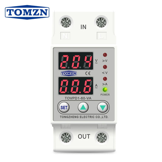 TOMZN TOVPD1-63 Einstellbarer Spannungsschutz - 60A 230V DIN
