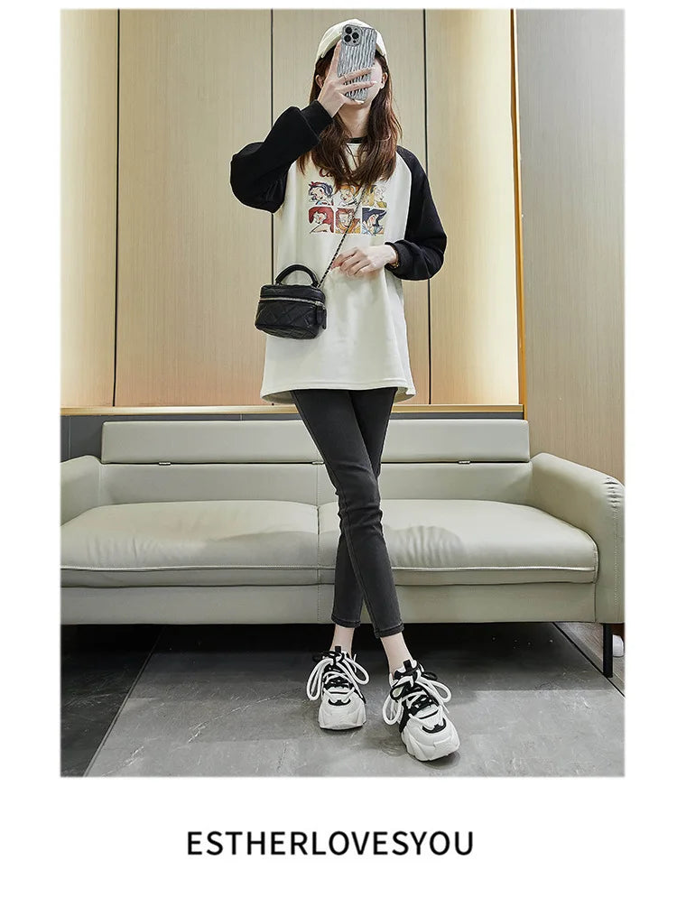 Shijunyi Dicke Sneaker Atmungsaktiv - Plateau 3cm Schnürung