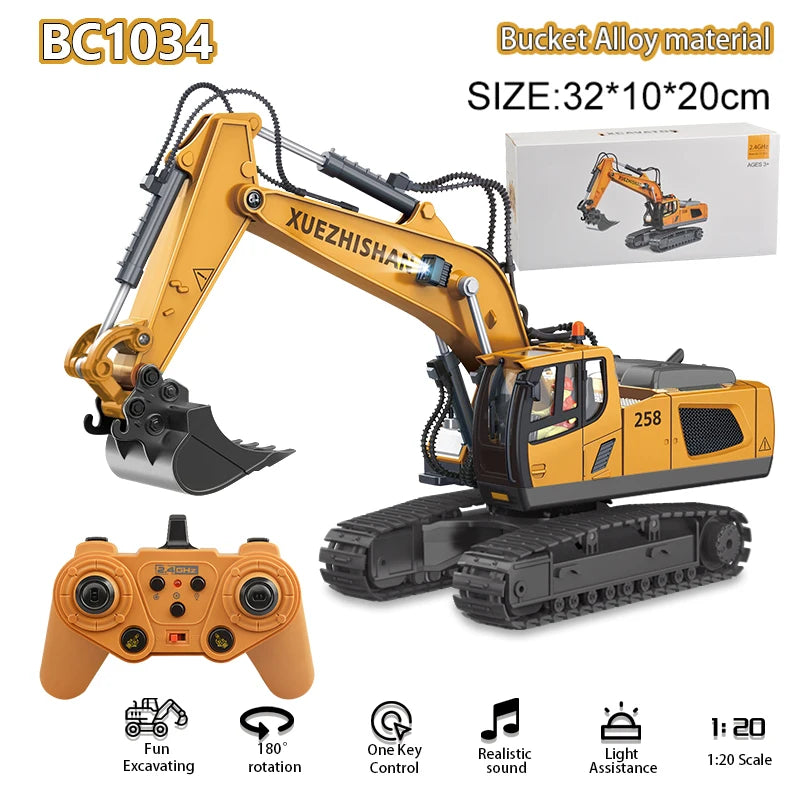 RC Car Children Toys Remote Control Car Toys For Boys Radio Control Excavator Dump Truck Bulldozer Electric car Kids Toys Gift