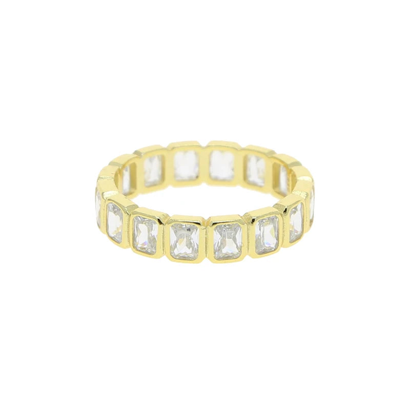 GIRLMIDNIGHT Geometrischer Ring 925 Silber - Zirkonia 57