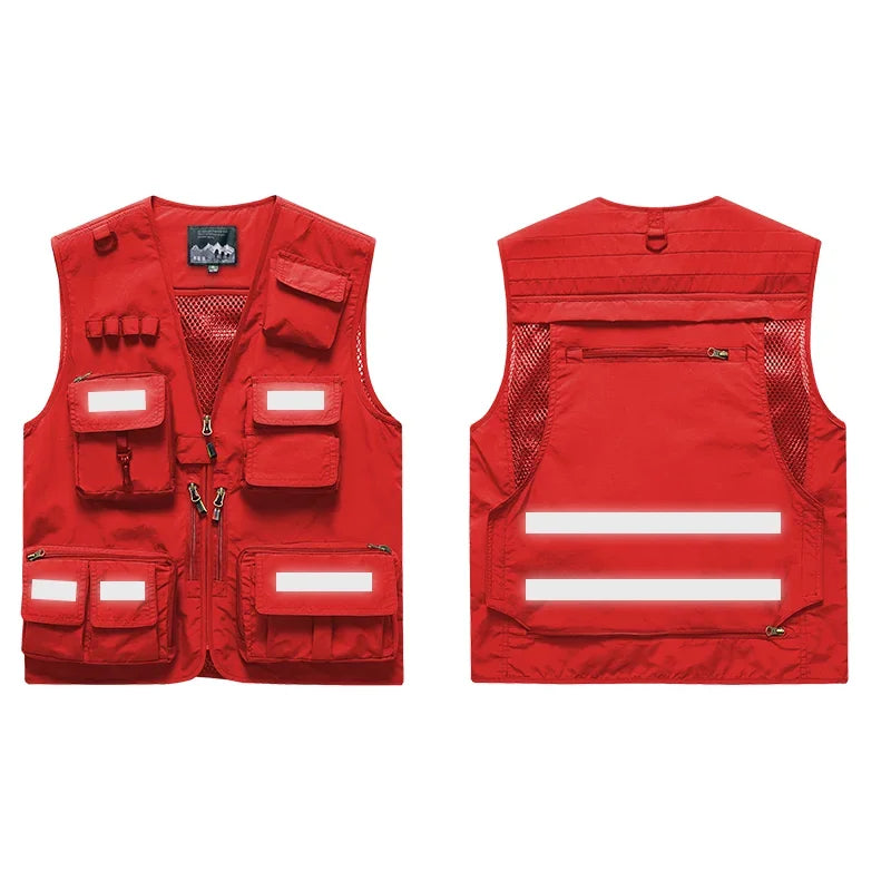 OutGear MultiPocket Jagdweste - 12 Taschen, Mesh, L