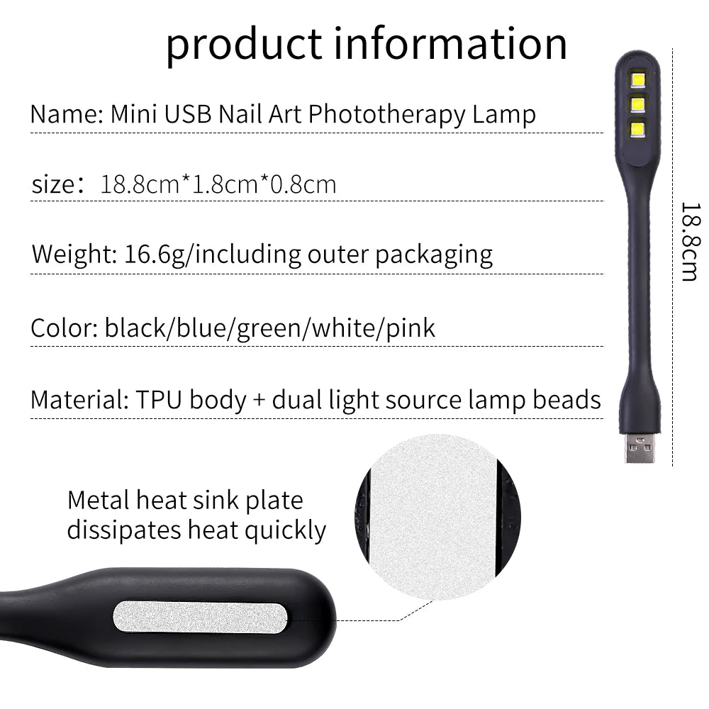 Art Lalic LU03 UV Lampe - 6W USB Nageltrockner Kompakt 5ml