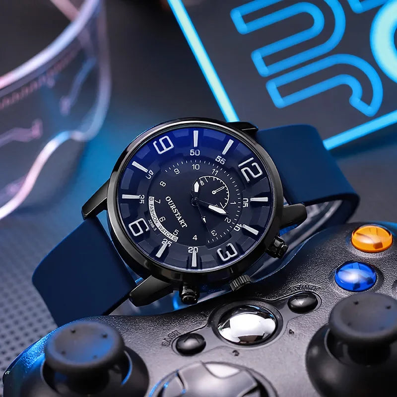 Simple Watches Silicone Men Watches Big Dial Quartz Wristwatches Reloj Male Casual Watch Clock Gift for Everyday Reloj Hombre