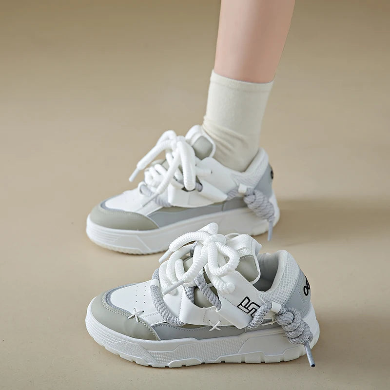 New Women Shoes Fashion Platform Sneakers Ladies Spring Flats Thick Soled Casual Running Shoes for Woman Size 35-42