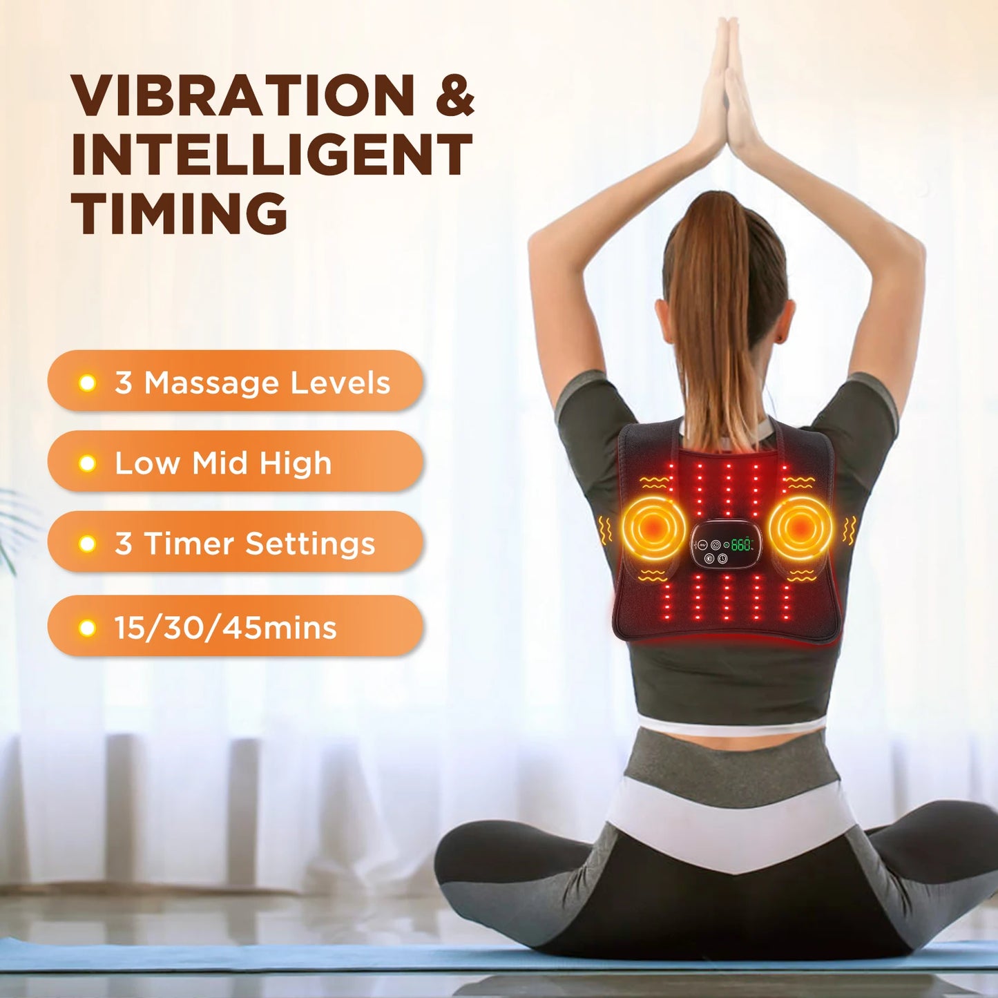 Centură lombară electrică de încălzire DeMoce - Masaj 3 niveluri M