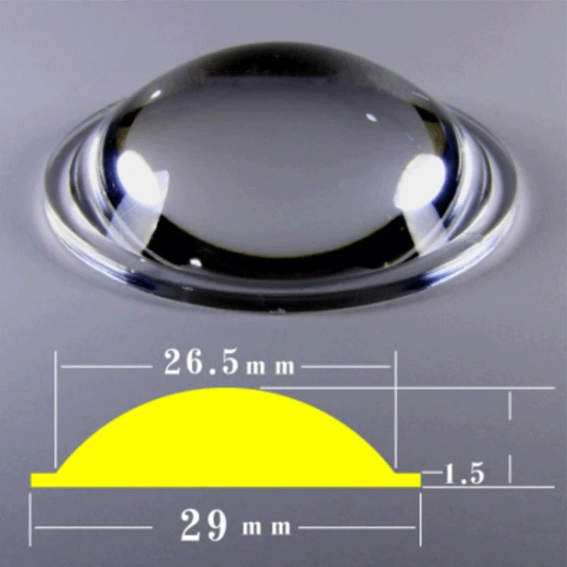 JLLSMCMGGX Plano-Konvexe Acryllinse - 20-66 mm Kunststoff