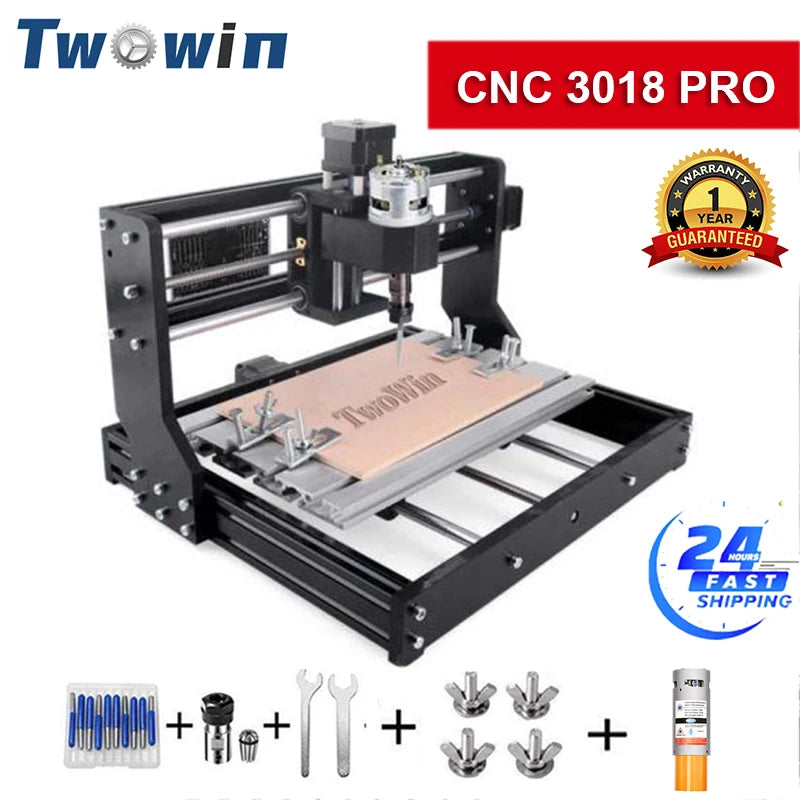 TwoWinCNC 3018 Pro Laser Gravur - 20W 30x18x4.5cm GRBL