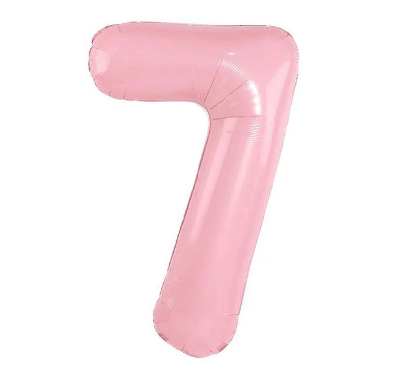 PartiesTour 32Inch Zahlenballon Rosa - Folie 81cm Groß