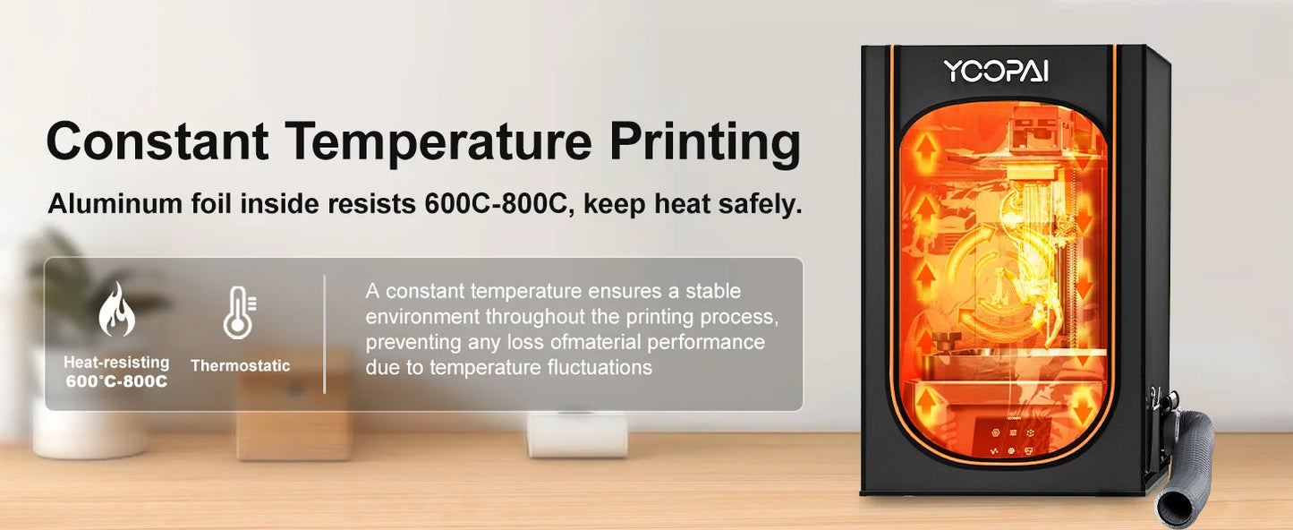 Yoopai Resin Enclosure for 3D printer Resin Enclosure Multifunctional Vented Enclosure Tent Cover 3D printer House 43*45*71cm