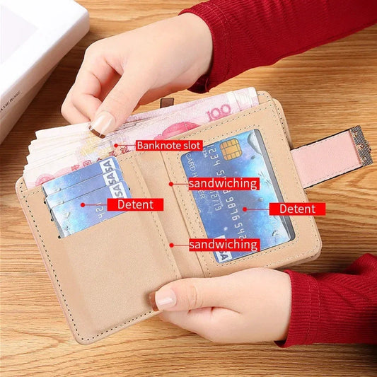 Luxus Frauen Geldbörse Leder Portemonnaie Kurz Reißverschluss Clutch Tasche Klein Ausgehöhlt Blätter Design Mode Marke Geldbörsen - Golden Bridge Store