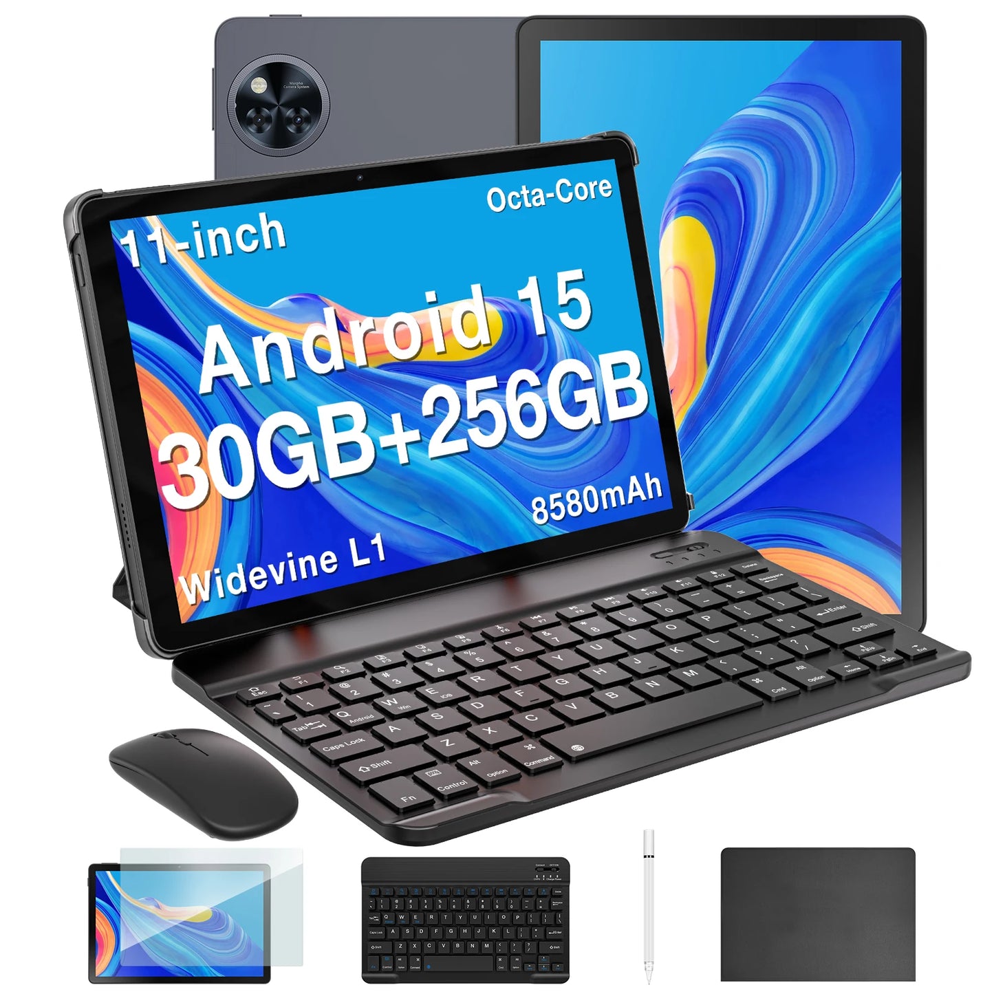 Global Version DOOGEE U11 Pro Android 15 Tablet PC 11 inch Ultra-clear 90Hz Display 30GB(6 + 24) 256GB 8580mAh Battery Tablet