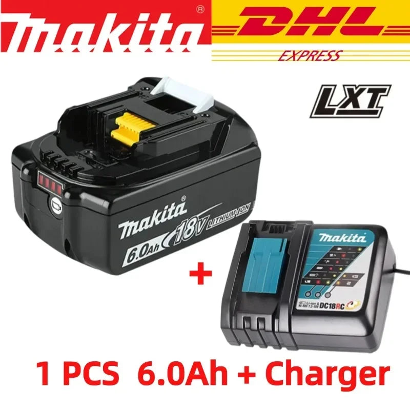Makita battery 100% Original Rechargeable Tool Battery 6.0Ah 18V BL1830 BL1850 BL1840 BL1860 Replaceable LED Lithium-ion