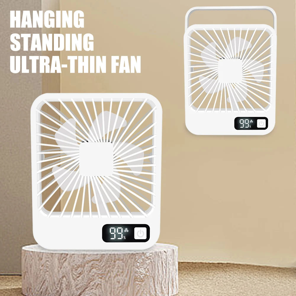 2025 New Small desktop fan USB charging Multi-scene use Car fan Camping fan Home office portable quiet outdoor simple summer fan