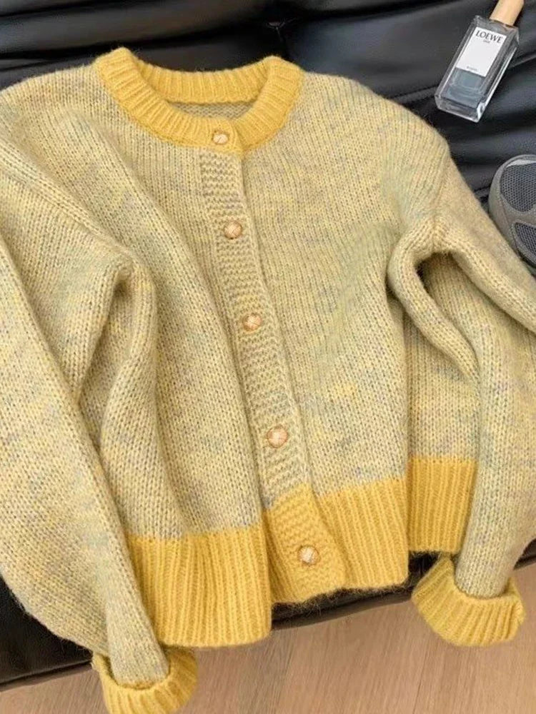 tumao Classic Lose Strickjacke - Damen One Size, Langarm