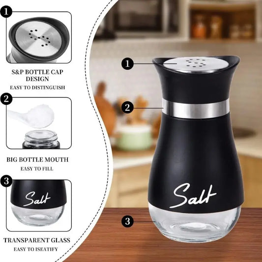 DUTRIEUX Gewürzset Edelstahl Glas - 2 Stück 150ml 12cm