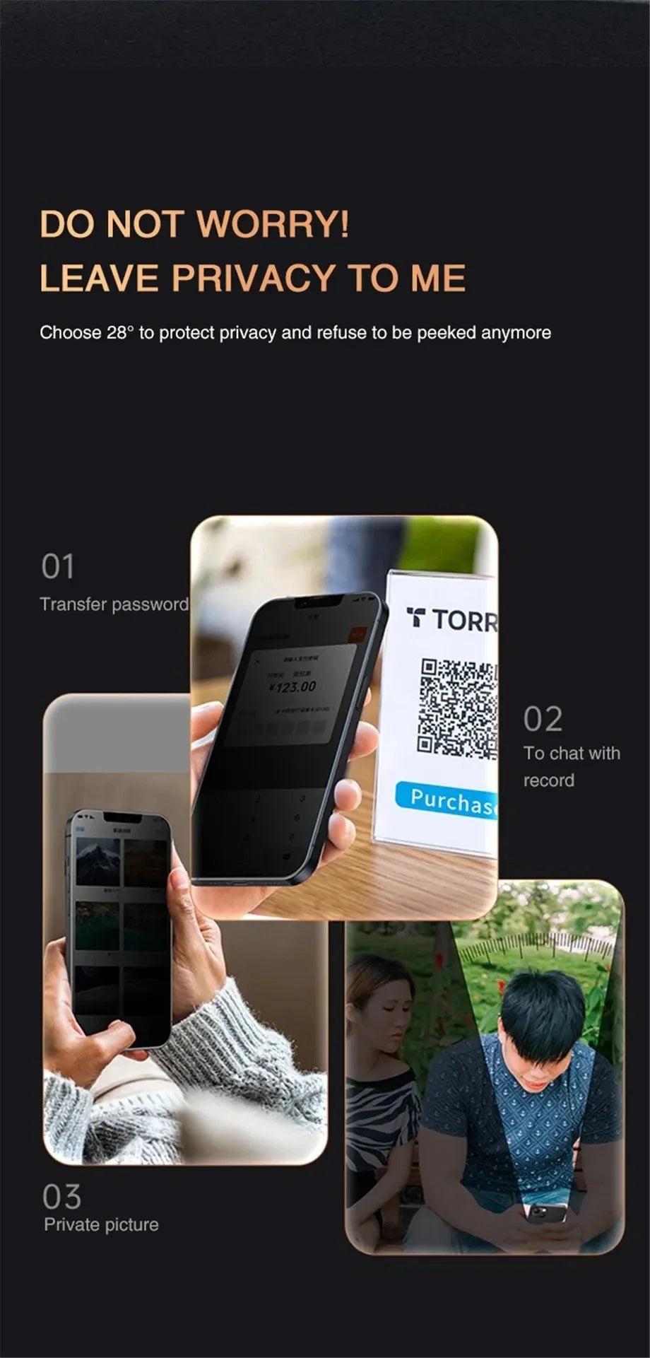 KENNAGE Iphone Privacy Glas - Fullcover Anti Kratz AntiPrint