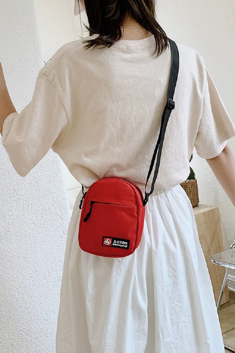 Canvas-Tasche 2025: New Fashion Crossbody Women's - Mobile Canvas Student Versatile Outdoor Sports Mini Collection