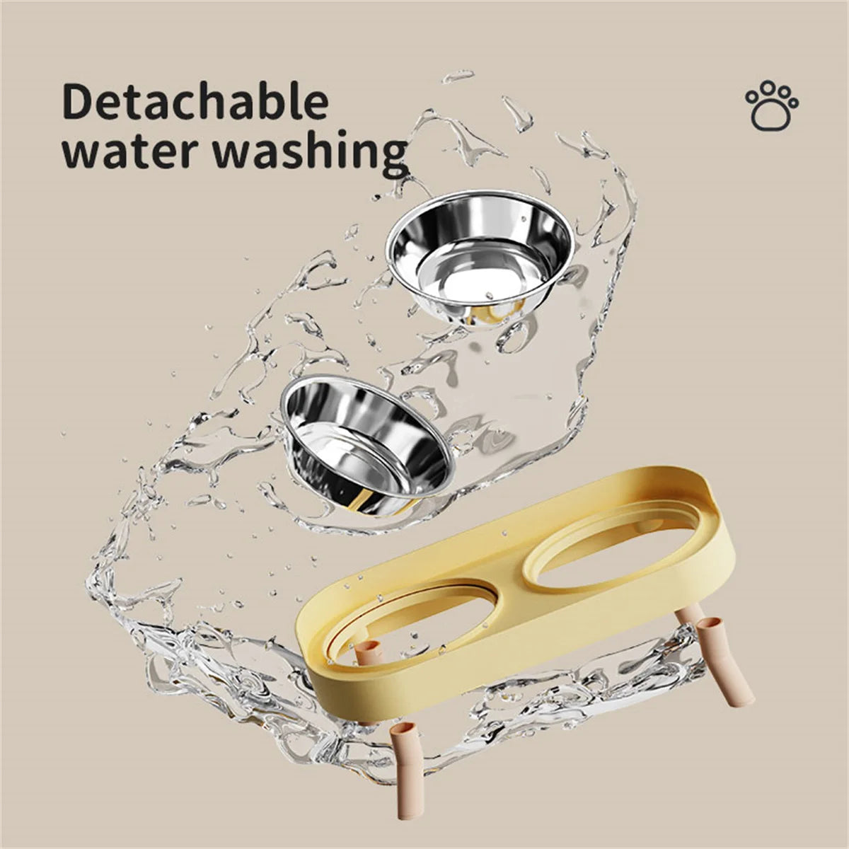 Bol dublu Dopamine Colorat - 2x500ml Plastic, Oțel inoxidabil