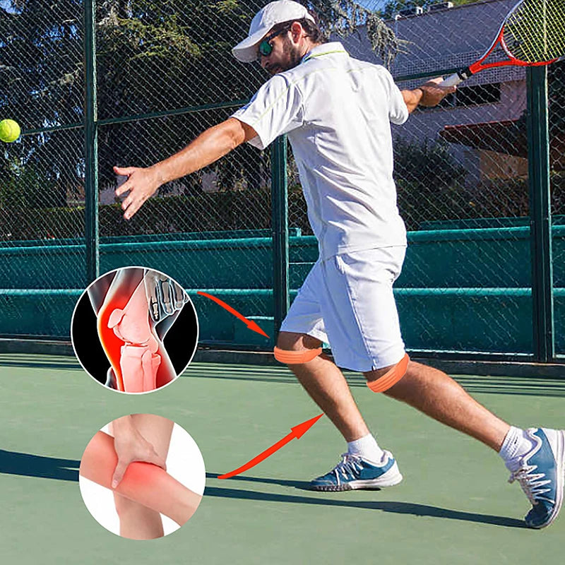 Kniebandage 2025: Jiauting New Patella Strap Knee Brace Silica Gel - Patella Belt Elastic Protection Kneecap Running Sports Fitness Basketball Strong Support Collection