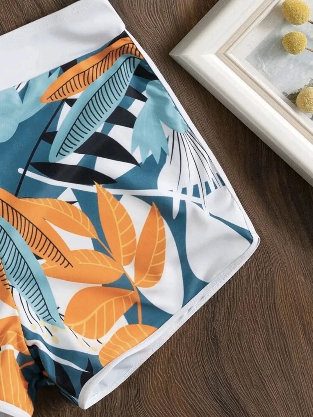 Costume de baie AquaBella Halter cu talie înaltă - Imprimeu M