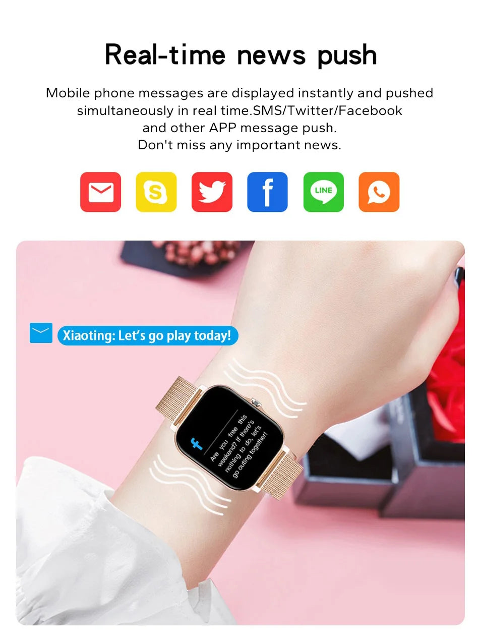 SmartWatch Pro Bluetooth Anruf - 1.44 Zoll SpO2 Blutdruck