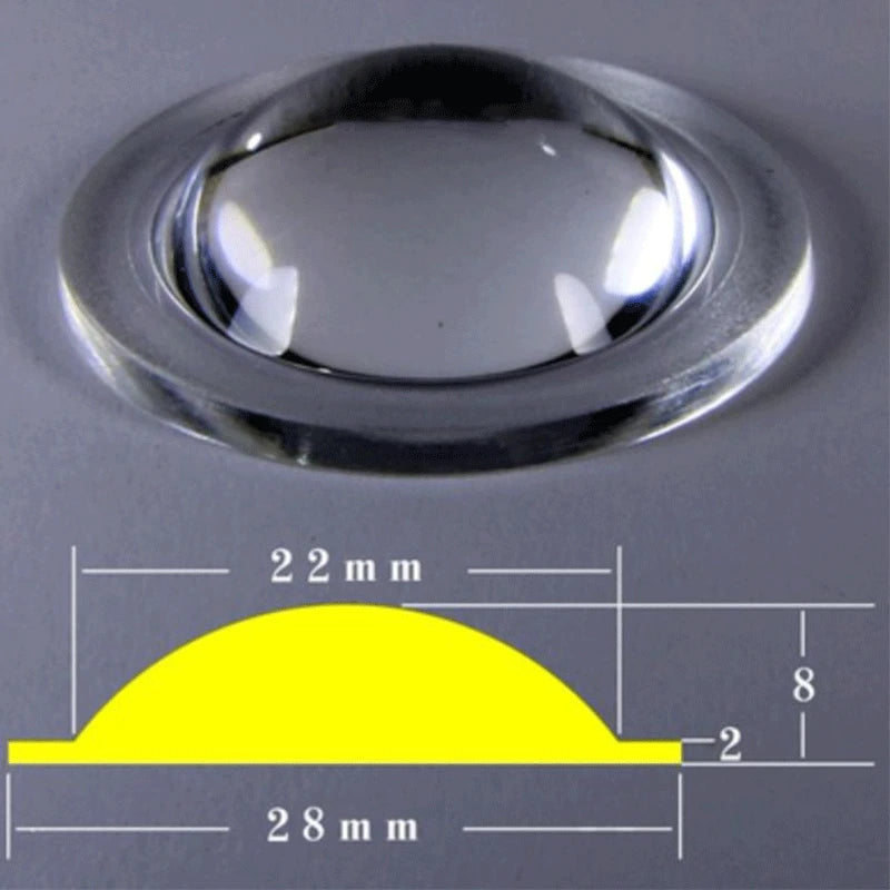 JLLSMCMGGX Plano-Konvexe Acryllinse - 20-66 mm Kunststoff