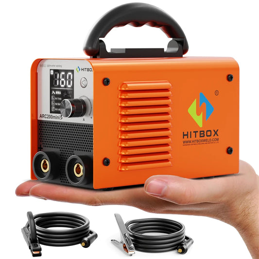 HITBOX Ultra-Mini Stick Welder MMA ARC/Lift Tig Welding Machine Hot Start Arc Force LED Digital IGBT Protable Home Welder Tool