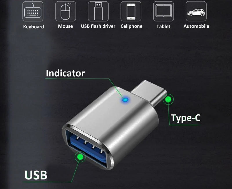 OTG-Adapter Typ C zu USB3.0 - Hochleistungs-Verbinder für Laptop und Handy