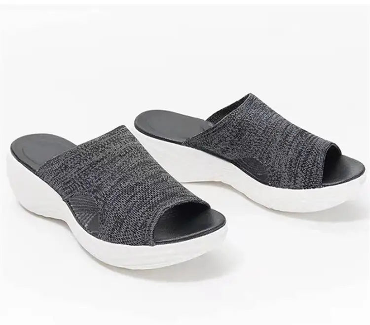 Woman Sandals Shoes Summer Elegant Women's Sandals Slides Sandals Ladies Wedge Shoes Woman Breathable Female Footwear Slipper