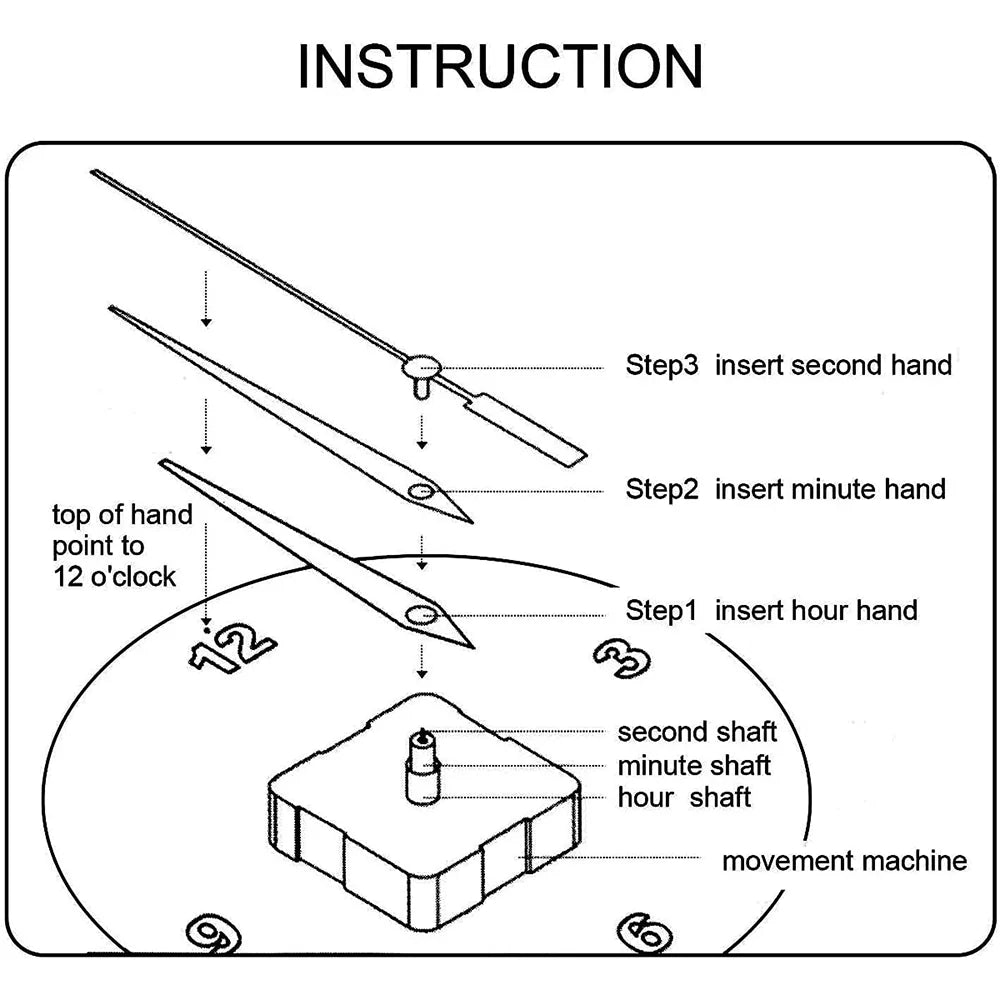 Combination 3D Spiegeluhr - Groß Selbstklebend Rahmenlos