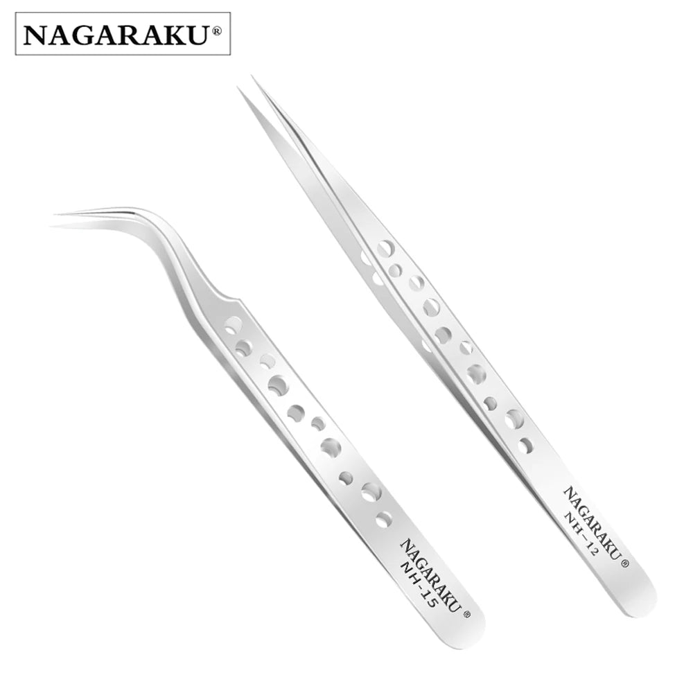 NAGARAKU Wimpernverlängerung Pinzette Makeup Edelstahl Wimpern 3D Präzise Clip