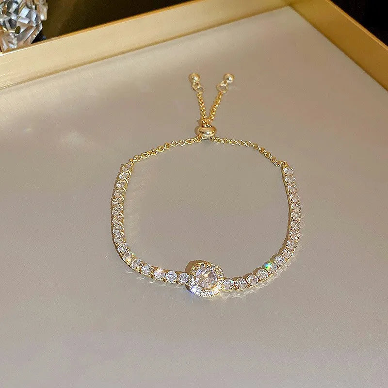 Wellen Geometrie Verstellbar Armband Bangle Luxus Mode Strass Kristall Armbänder Frauen Hochzeit Handgelenkband Schmuck