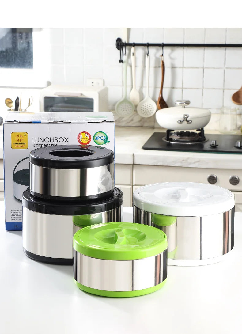 Large Capacity Commercial Portable Insulated Pot with Rice and Household Three Piece Set Insulated Bucket