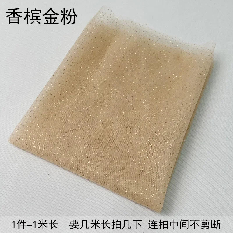 TüllPro Glitzer-Tüll - Chiffon Polyester 160cm Reißfest