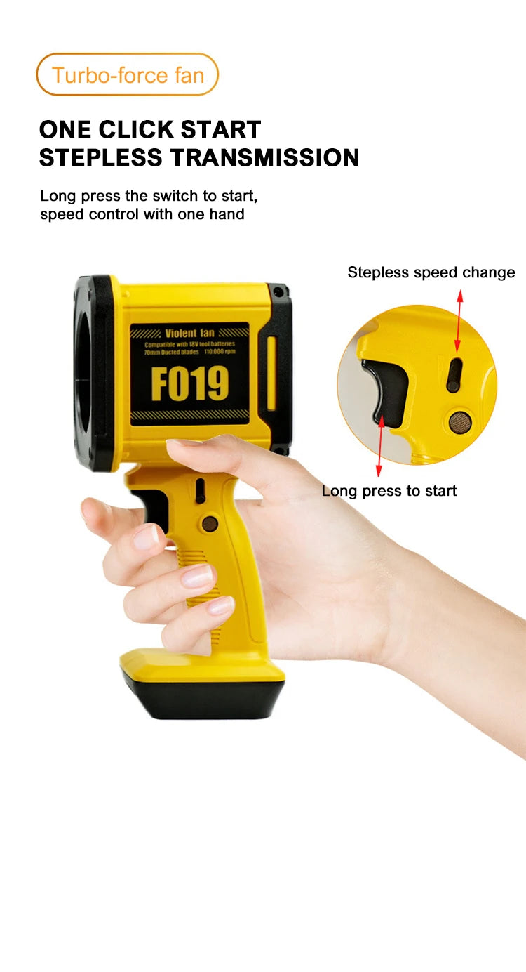 Powerful Air Blower 33000RPM/min Car Violent Blower Air Gun Turbo Jet Fan Electric Handheld Turbofan for Makita/Milwaukee/Dewalt