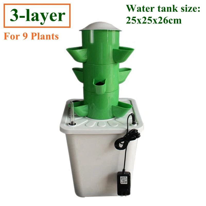 Vertical Hydroponic Tower Greenhouse Garden Indoor Soilless Culture Growing System Vertical Tower Veg Planter Grow Pot Kit