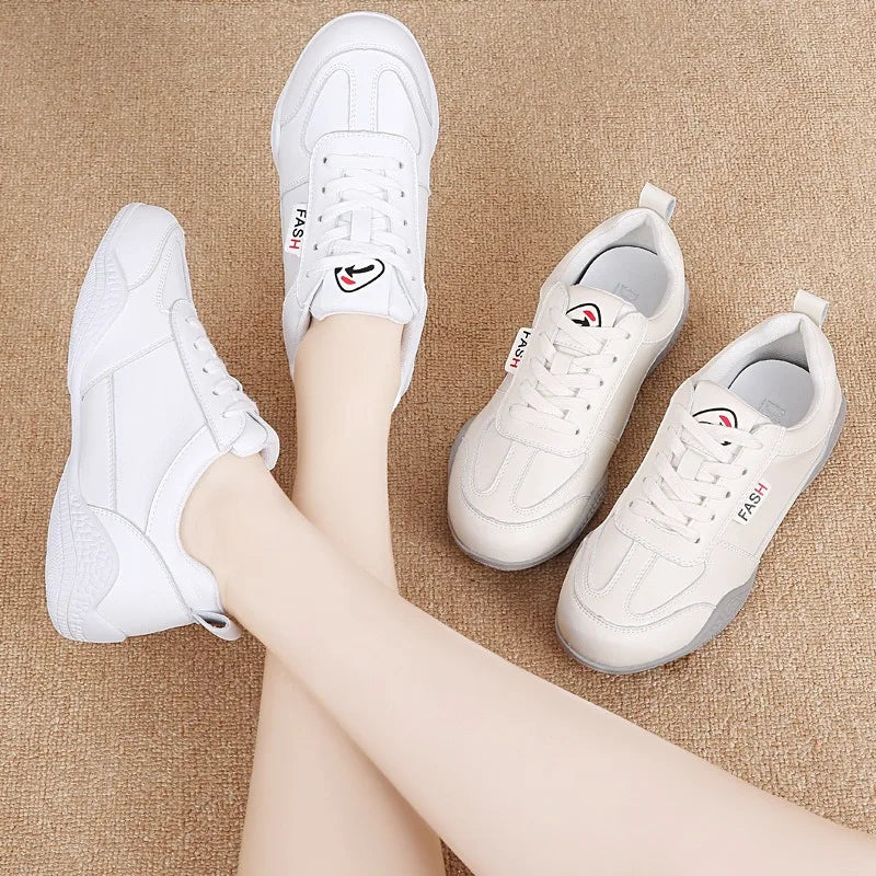 Women Shoes 2024 New Casual Lightweight Sports Shoes WomenBreathable Little White Platform Shoes White Sneakers Women