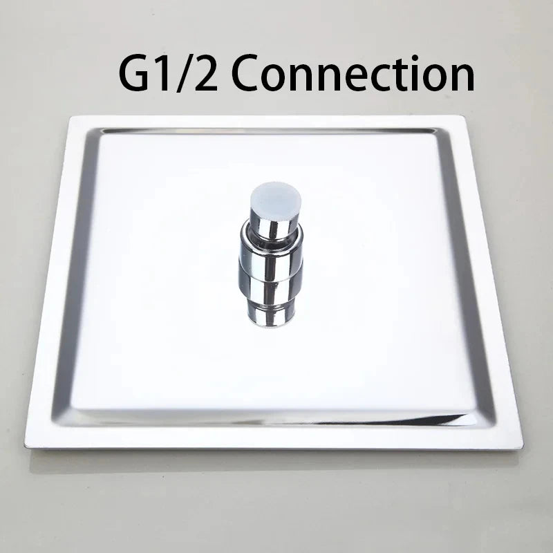 Shower Head 16 Inch Luxury Ultrathin Rainfall Shower Head Stainless Steel Chrome Nickel Bathroom Faucet Accessory