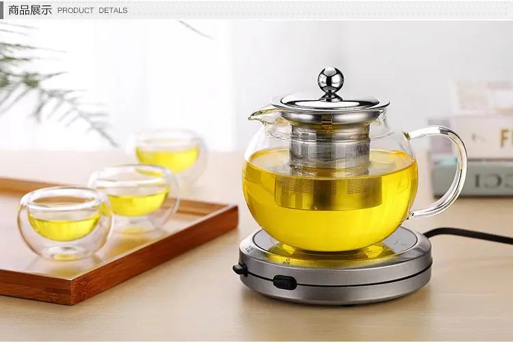 High quality Heat Resistant Glass Tea Pot,Chinese Flower Tea Set Puer Kettle Coffee Teapot Convenient With Infuser Office Home