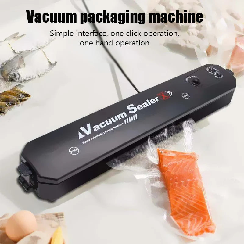 US Food Vacuum Sealer Vacuum Packaging Machine for Food with 10pcs Packed Bags 220V Automatic Household Food Vacuum Sealing
