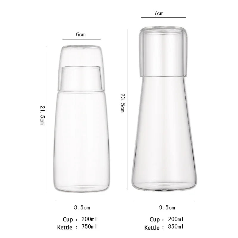 CareLine Teekanne Transparent - 750/850ml Glas Becher