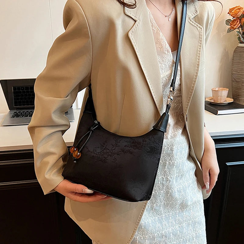 HebeiChoice Crossbody Bestickt - Volumen 2L 22x15cm