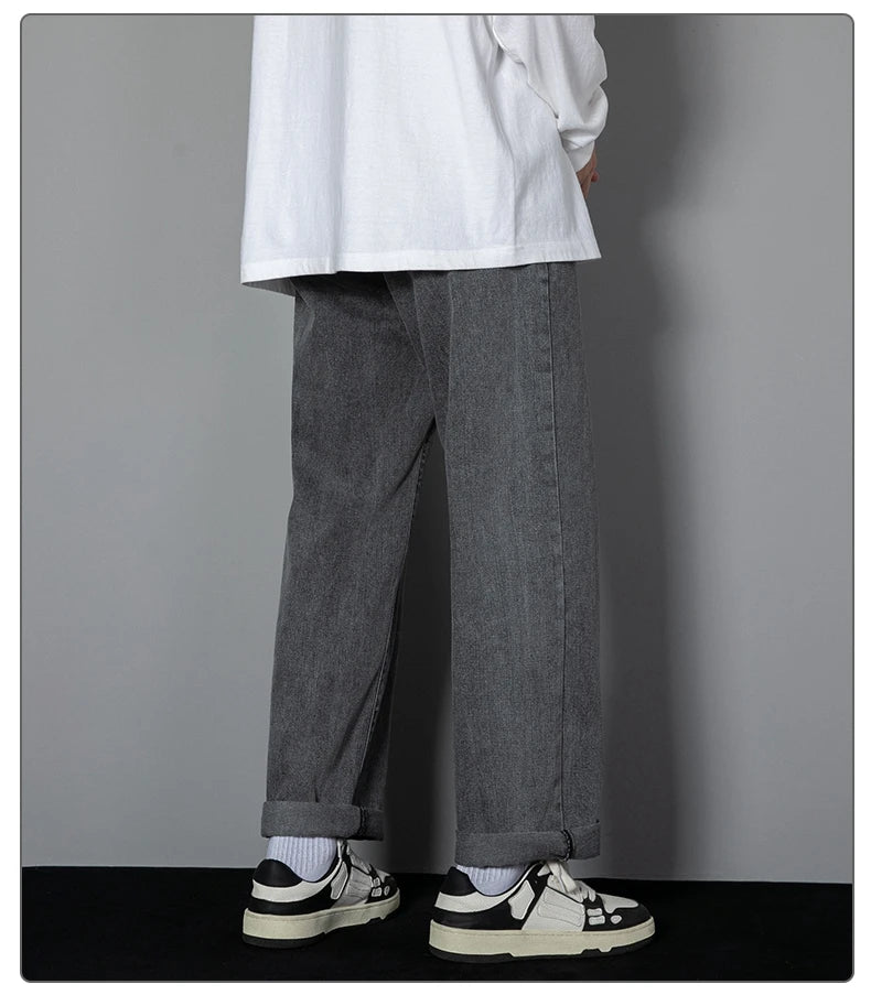 KFashion Classic Gerade Jeans - Weites Bein Einfarbig Blau