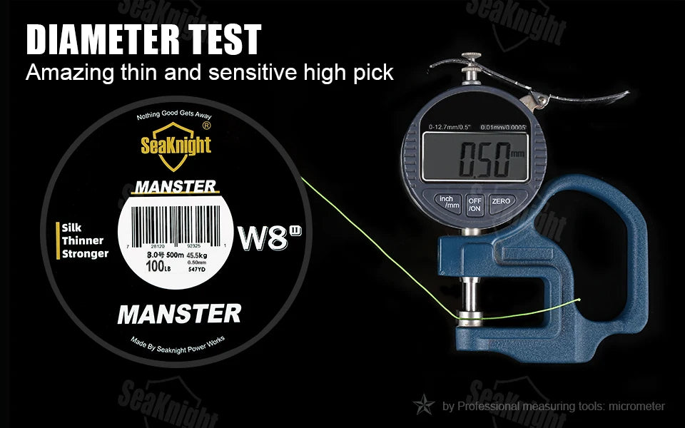 SeaKnight Brand W8 II Series Fishing Line 8 Strands 500m 300m anti-UV anti-saltwater Coating, Multifilament PE Line Braided Wire