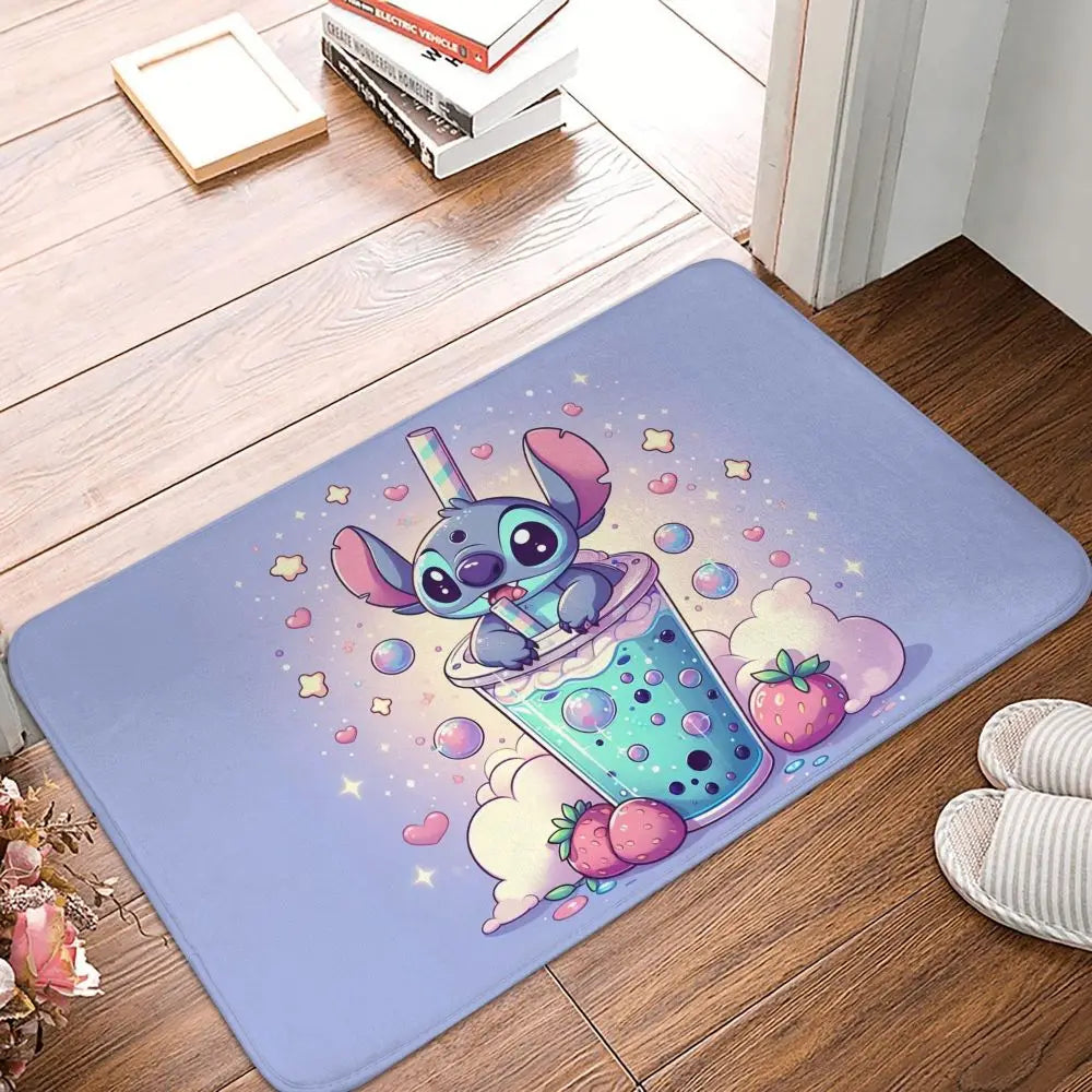 Custom Cartoon Stitch Floor Door Kitchen Bathroom Mat Anti-Slip Outdoor Doormat Bedroom Balcony Entrance Rug Carpet Footpad