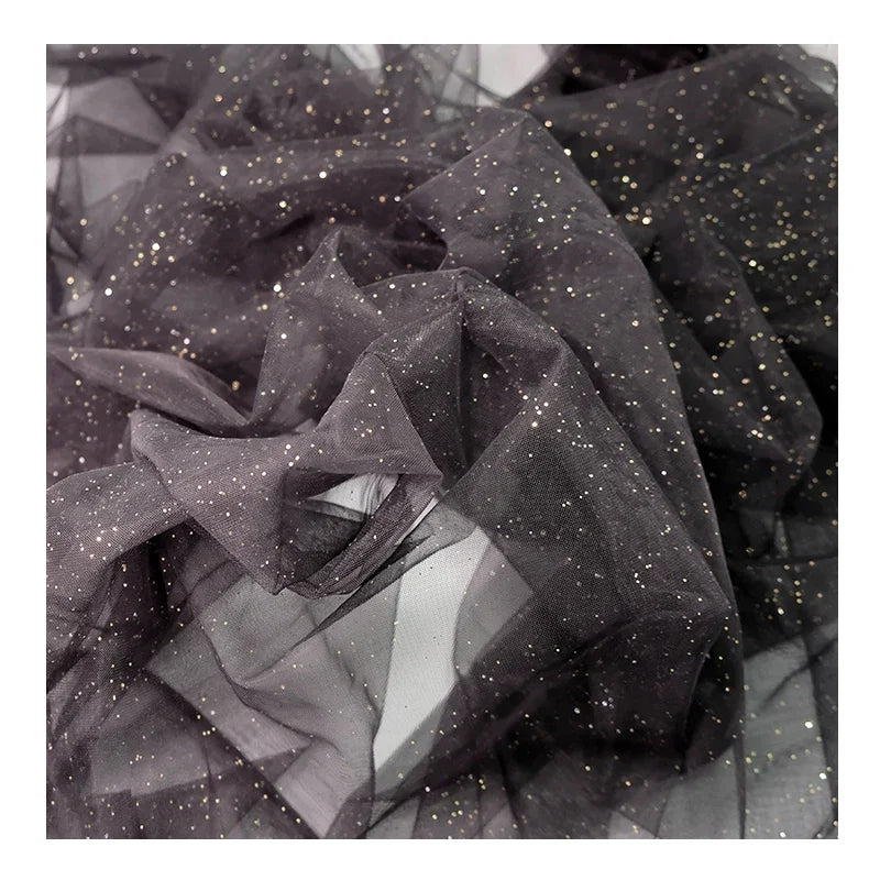 TüllPro Glitzer-Tüll - Chiffon Polyester 160cm Reißfest