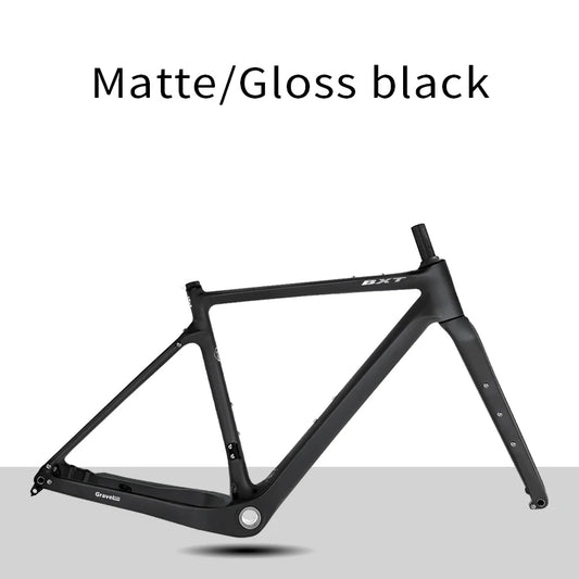 BXT Carbon Gravel Bike Frame Fully Hidden Cable Carbon Frame Fork Thru Axle Gravel Disc Brake Carbon MTB Road Bicycle Frame 27.5